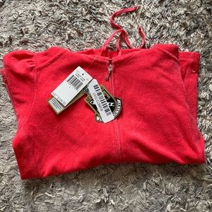Juicy Couture Velour Short Sleeve Hoodie